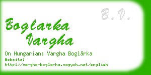 boglarka vargha business card