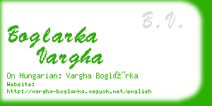 boglarka vargha business card